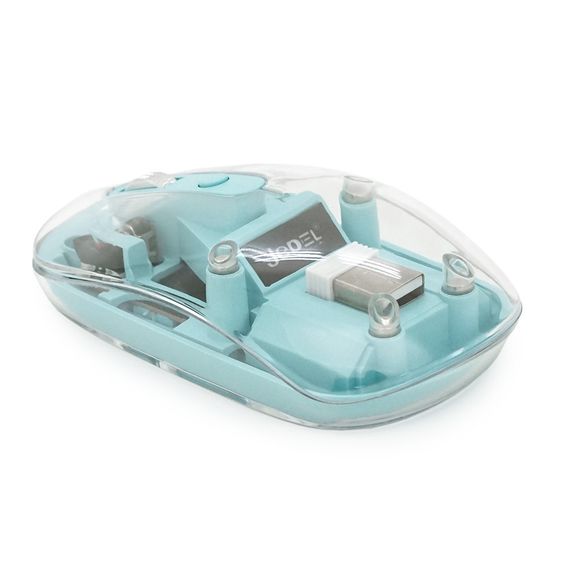 Миша бездротова JEDEL WD131P-BU, 800/1200/1600DPI, 2.4 GHz+Bluetooth 5.0, 3.7V 300mAh, Type-C заряджання. 109x60x32 мм. | Зображення 2