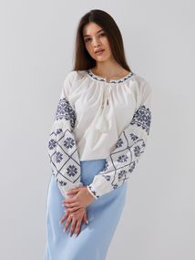Блуза з принтом жіноча GENUA G01104-0004 XL Білий shop (2000999449024)