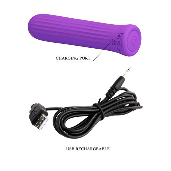 Вибратор PRETTY LOVE Blanche Dark Purple, 12 vibration functions Memory function Sex Aura | Зображення 3