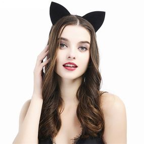 Обруч з котячими вушками Babydoll Універсальний. Чорний 4501