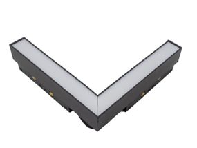 Магнітний кутовий трековий світильник KW-296/10W NW DC48V BK