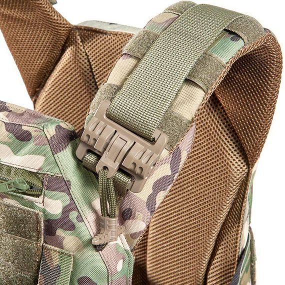 Плитоноска бронежилет Мультикам  c быстрым сбросом MOLLE 8 подсумков | Зображення 4