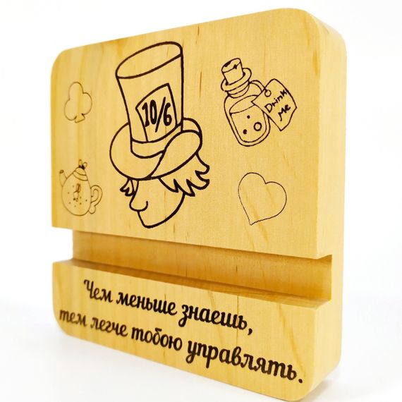 Підставка тримач для смартфона планшета Аліса в країні чудес Alice in wonderland Майстерня містера Томаса | Зображення 2