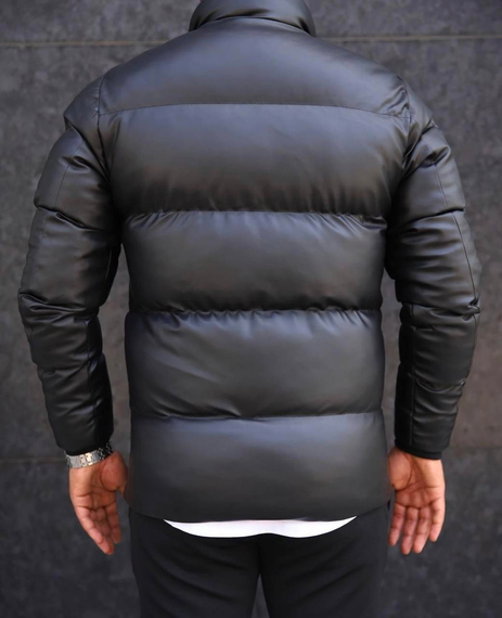 Кожанка дутая чёрный M | Зображення 2