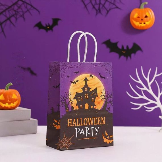 Паперовий пакет Halloween Babydoll 21х15х8 см. Фіолетовий 433-3 | Зображення 3