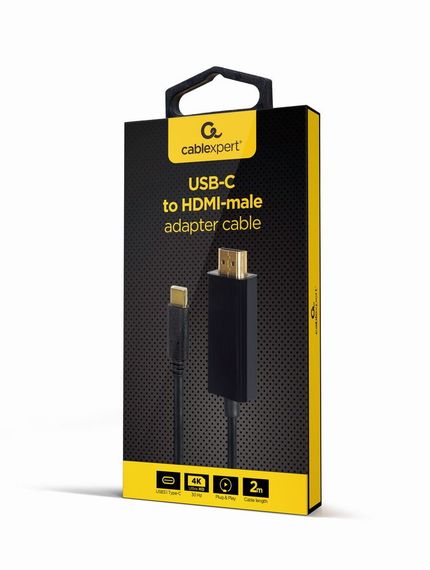 Кабель Cablexpert A-CM-HDMIM-01, USB-C на HDMI, 2м | Зображення 1