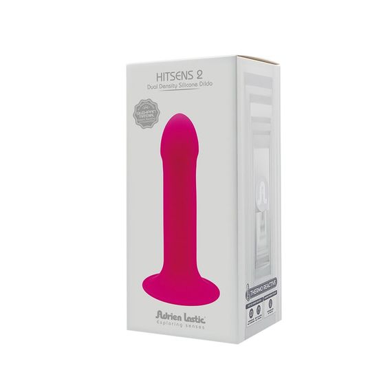 Дилдо з присоскою Adrien Lastic Hitsens 2 Pink, відмінно для страпона, макс діаметр 4 см, довжина 16 | Зображення 5