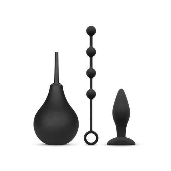 Набор новичка для анальной стимуляции Nexus ANAL BEGINNER KIT, спринцовка, анальные бусы и пробка