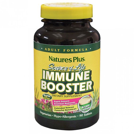 Натуральная добавка для иммунитета Nature's Plus Source of Life Immune Booster 90 Tabs