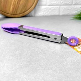 Щипці силіконові кухонні BN-918 Фіолетові