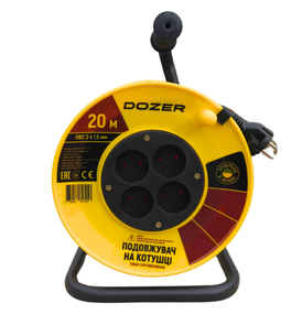 Подовжувач на котушці DOZER б/з ПВС 20м (2,0 х 1,5)