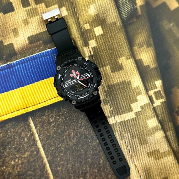 Годинник наручний Patriot 001RDZSU ЗСУ Чорні з червоним + Коробка. | Зображення 1