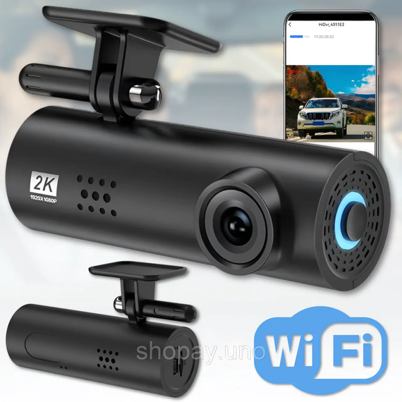 Автомобильный видеорегистратор F9 PRO WI-FI /Видеорегистратор с ночной съемкой, широким углом обзора