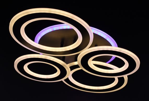 Люстра світлодіодна стельова LED світильник для квартири на стелю лед 26334 Чорний 11х45х58 см. | Зображення 8