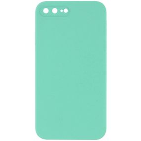 Чохол Silicone Case Square Full Camera Protective (AA) NOLOGO для Apple iPhone 7 plus/8 plus (5.5") Бірюзовий / Turquoise