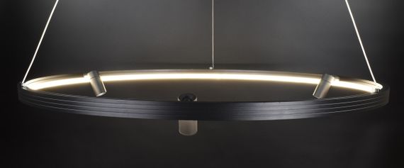 Люстра світлодіодна підвісна LED світильник для квартири на стелю лед 26827 Чорний 35-180х80х80 см. | Зображення 3