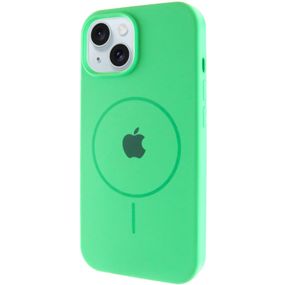 Чохол Silicone Case Full Protective (AA) with MagSafe для Apple iPhone 15 Plus (6.7") Зелений / Spearmint