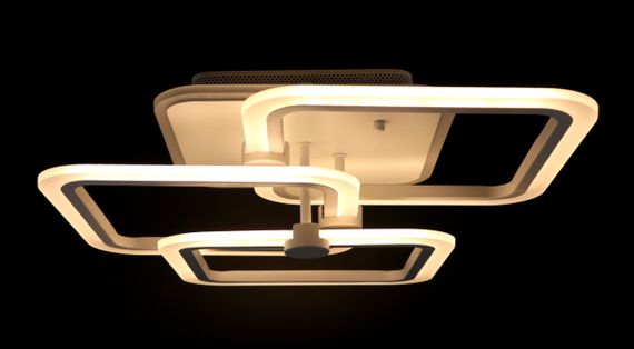 Люстра світлодіодна стельова LED світильник для квартири на стелю лед з пультом 25767 Білий 13х45х53 см. | Зображення 2