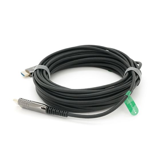Кабель VEGGIEG V-H707 HDMI-HDMI 4K/60Hz 3840*2160.3D,HDR, ARC, Optical Fiber Cable, 10.0m, 19+1Wire, 18gbps, Black-Metal, Box | Зображення 2