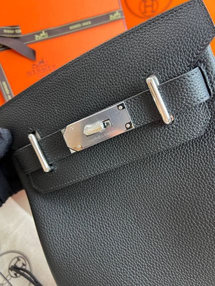 Сумка месенджер Hermes Hac a Dos PM c864, чорна | Зображення 7