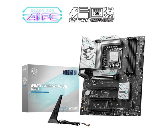 Материнcька плата MSI B860 GAMING PLUS WIFI s1851 B860 4xDDR5 M.2 HDMI DP WiFi BT ATX 911-7E41-003 | Зображення 4