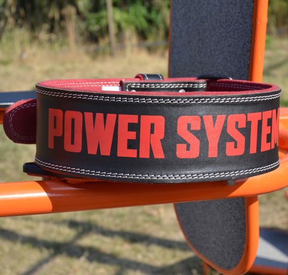 Пояс для важкої атлетики Power System PS-3830 Beast шкіряний Black/Red M | Зображення 2