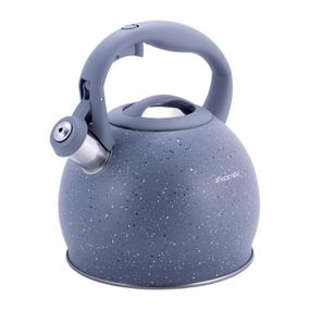 Чайник Kamille Whistling Kettle 3л з нержавіючої сталі зі свистком, сірий мармур