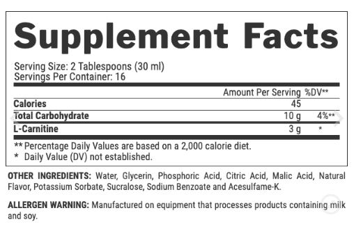 Liquid L-Carnitine 3000 - 480ml (Berry Blast) | Зображення 1