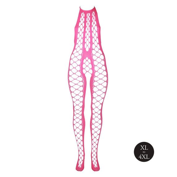 Бодістокінг - Ouch! Bodystocking With Halterneck Pink, XL/4XL Sex Aura | Зображення 3