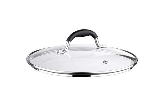 Крышка Ardesto Black Mars 22 см, стекло, нержавеющая сталь, силикон (AR0722SL)