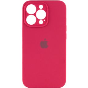 Чохол Silicone Case Full Camera Protective (AA) для Apple iPhone 16 Pro (6.3") Червоний / Rose Red