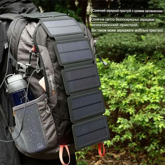 Портативная солнечная панель SV на 6 панелей 5V Черный (sv3471) | Зображення 1