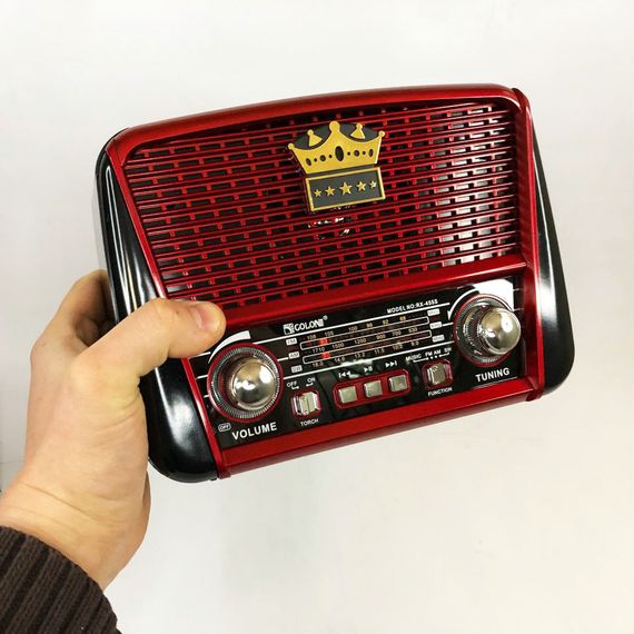 Радіоприймач Golon RX-455S USB/акумулятор сонячна панель. Червоний VB-525 з чорним | Зображення 7