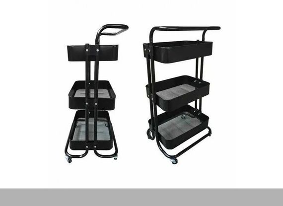 Полиця-етажерка ZM-1670 3 яруси з мобільною конструкцією для зберігання книг, іграшок та кухонного приладдя (47341-ZM-1670_886)