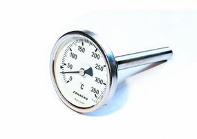 Термометр D 63 мм/350°С биметаллический трубчатый с гильзой погружной L-110 мм 1/2" PAKKENS Турция