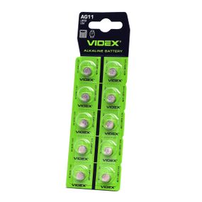 Часовая батарейка Videx AG11/LR721 в блистере, 10 шт.