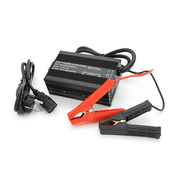 Зарядний пристрій для акумуляторів LiFePO4 12V(14,6V),4S,15A, крокодили,135x90x50mm | Зображення 2