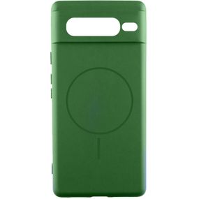 Чехол Silicone Cover Lakshmi Full Camera (AA) with Magnetic Fit для Google Pixel 7 Pro Зеленый / Dark green
