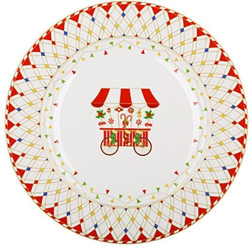 Набір 4 десертні тарілки "Зимова Казка" Ø27см, порцеляна | Зображення 1