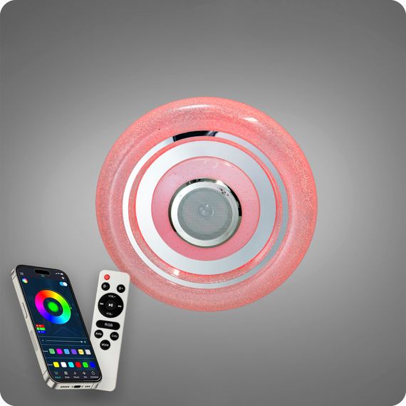 Люстра світлодіодна 517 Dlight RGB з пультом і  колонкою 70Вт Білий (02151) | Зображення 5