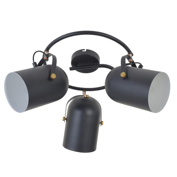 Светильник потолочный спот поворотный HTL-209/3G E27 BK