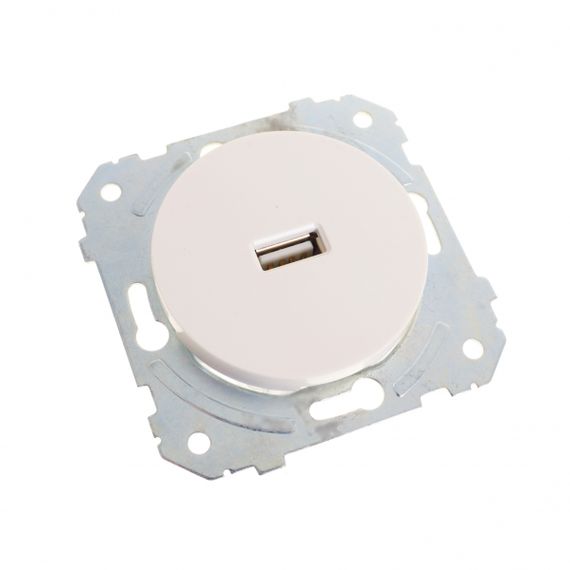 Розетка белая WB-1USB wh | Зображення 3