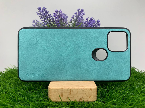 Чохол накладка Google Pixel 4A 5G шкіра голубий