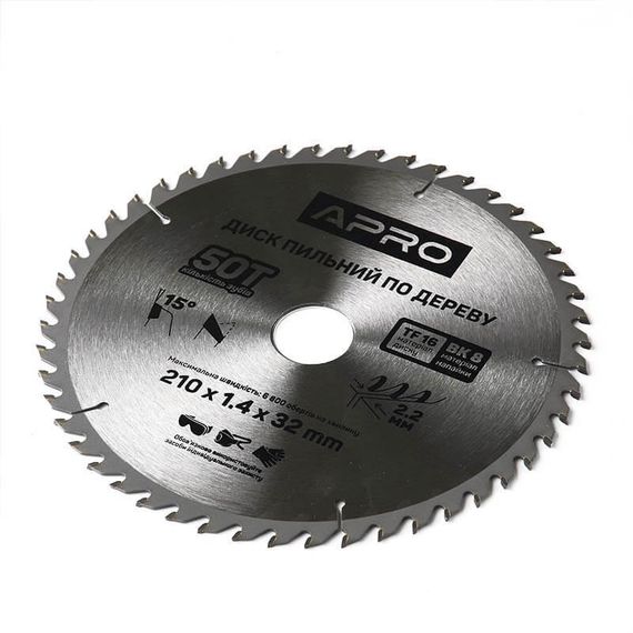 Диск пильный по дереву 210х32х50T APRO | Зображення 1