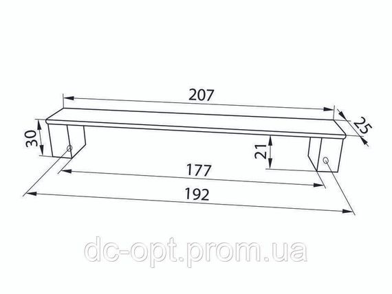 Ручка DL 35M/192 BLKG/AL Чорний Глянець / Алюміній ДС СтандартЛайн | Зображення 1