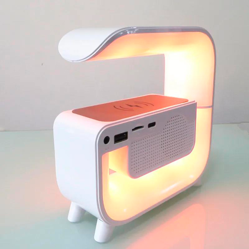 Акумуляторний світильник XM-G3 mini, RGB нічник, годинник, бездротова зарядка, Bluetooth колонка | Зображення 6