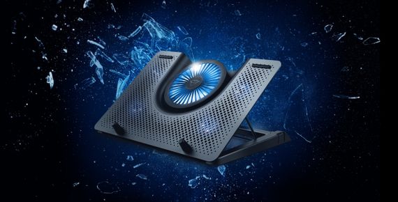 Підставка до ноутбука Trust GXT 1125 Quno (17.3&quot;) Blue LED Black (23581_TRUST) (23581_TRUST) | Зображення 5