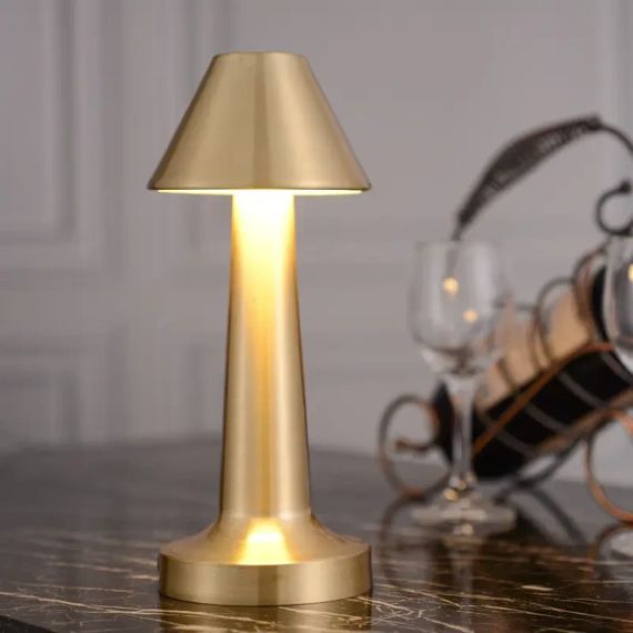Настільна лампа металева з акумулятором Table Lamp Настільна сенсорна LED-лампа