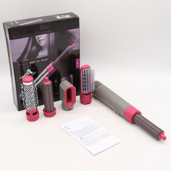 Мультистайлер 5в1 Hot Air Styler, 1000Вт / Фен для укладання волосся / Повітряний фен стайлер для завивки локонів | Зображення 8