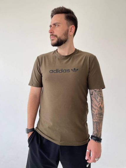 Футболка adidas хакі | Зображення 3
